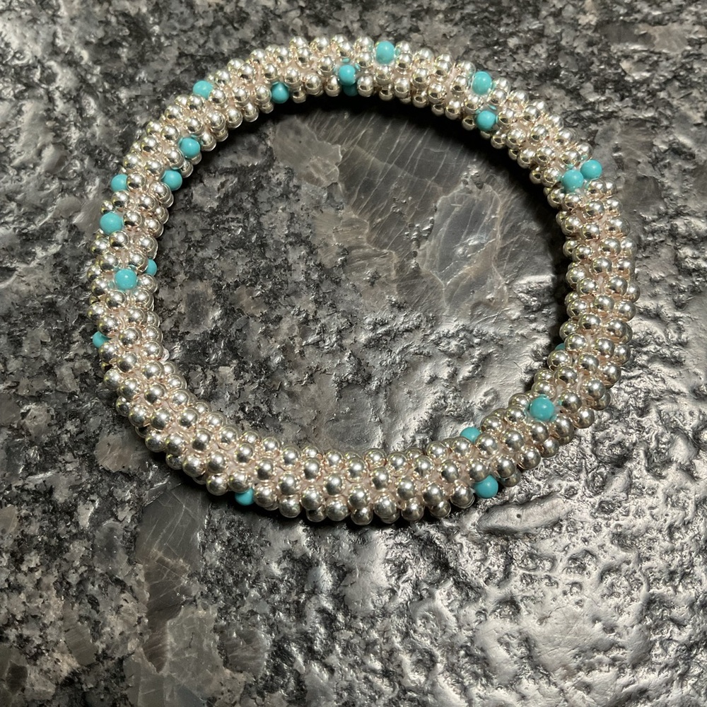 STERLING SILVER AND TURQUOISE BRACELET